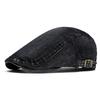 Washed Light Board Denim Cap Men's Forward Hat British Newsboy Hat Women's Beret Painter Hat