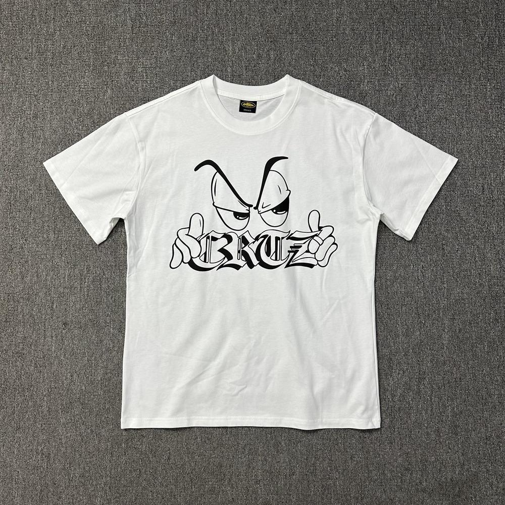 Cross-border American High Street Alcatraz Series Letter Pattern Printing Casual Loose Short-sleeved T-shirt Top Men's and Women's Tide