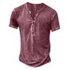 2024 New Retro V-Neck Men's Fashion Casual Short Sleeve Cardigan
