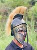 Steel Corinthian Helmet: Greek Spartan Costume Display