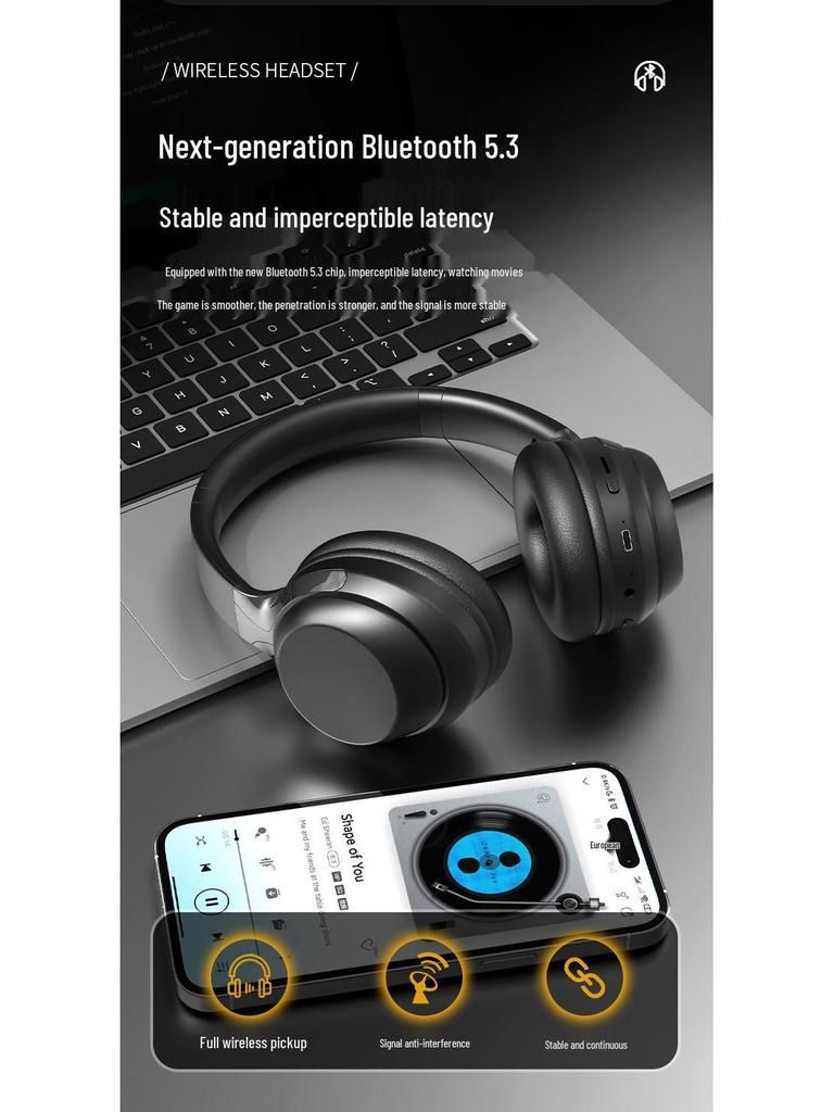 High-Performance Wireless Bluetooth Headset: Noise Reduction, Low Latency, Long Battery Life