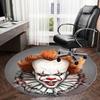 1pc Pennywise Clown Horror Round carpet, Made of Polyester,Perfect for Decorating Office Chairs, Living Rooms fplt128