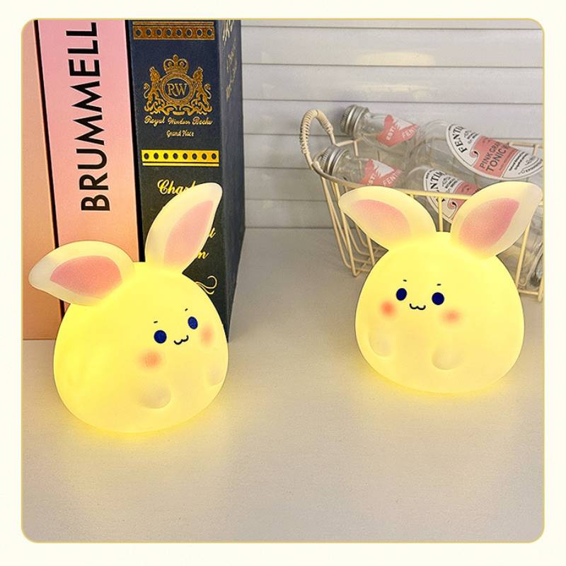 Cartoon Rabbit Night Lamp Dormitory Bedroom Bedside Lamp Decor Ornaments Gift