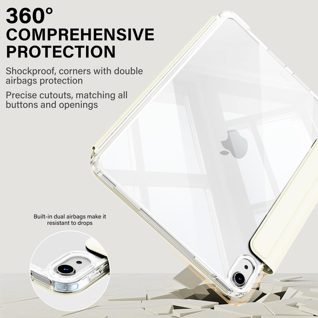 ZOYU for iPad A16 11/10th Sliding Detachable Cover,for iPad Pro 11 13 Air 11 Air 4/5 10.2 7/8/9th mini 67 Magnetic Buckle Cover