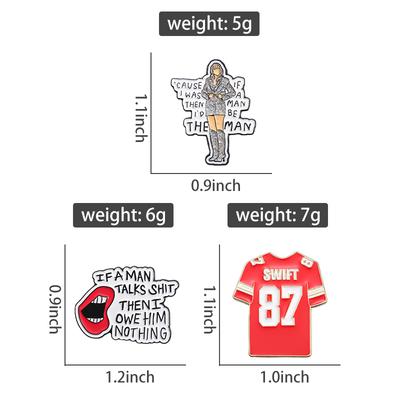 Female Singer Enamel Pins Custom SWIFT 87 Jersey Brooches Lapel Badges Funny Jewelry Gift for Fans Friends