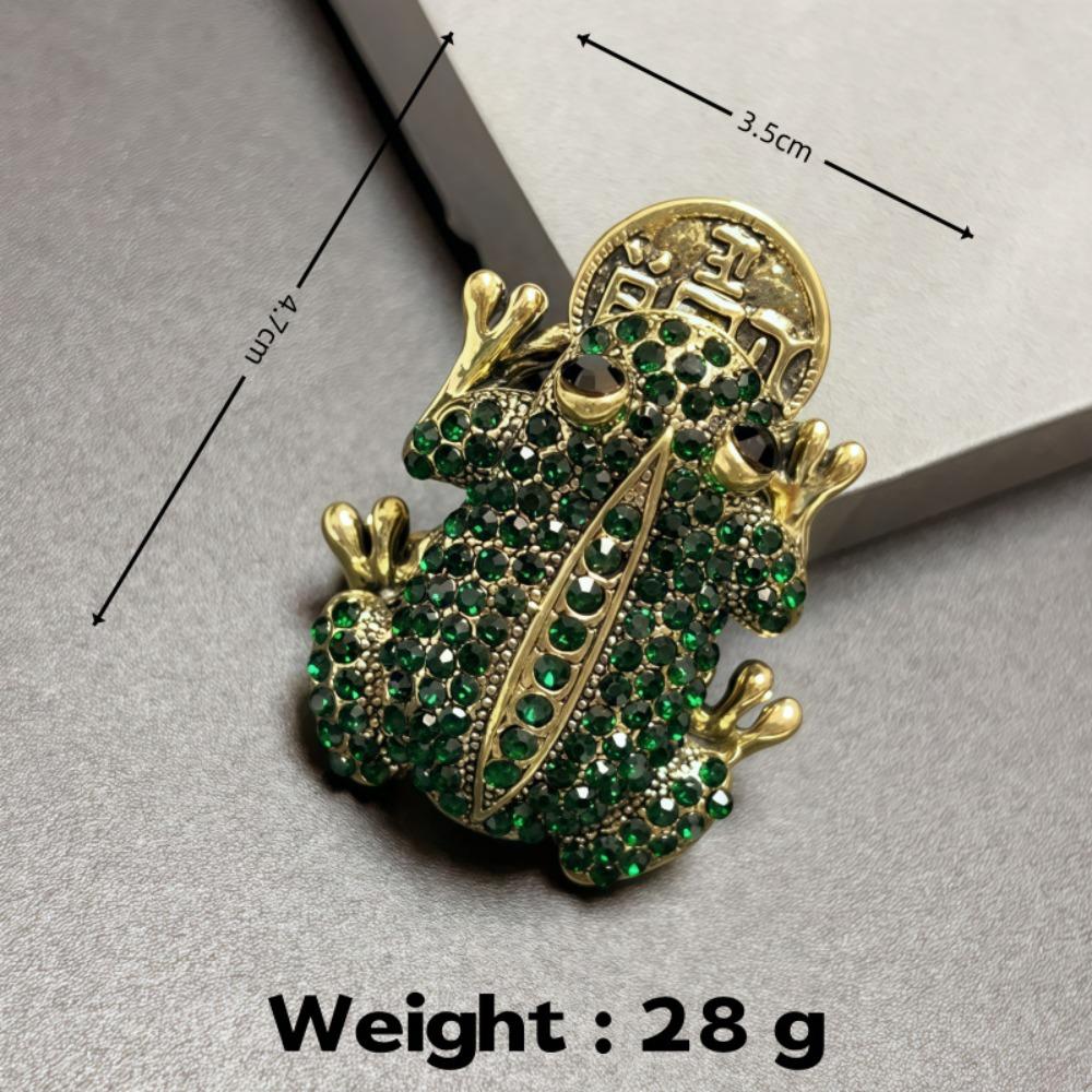 Vintage Rhinestone Brooch Elegant Animal Brooch Fashion Frog Brooches  Wedding