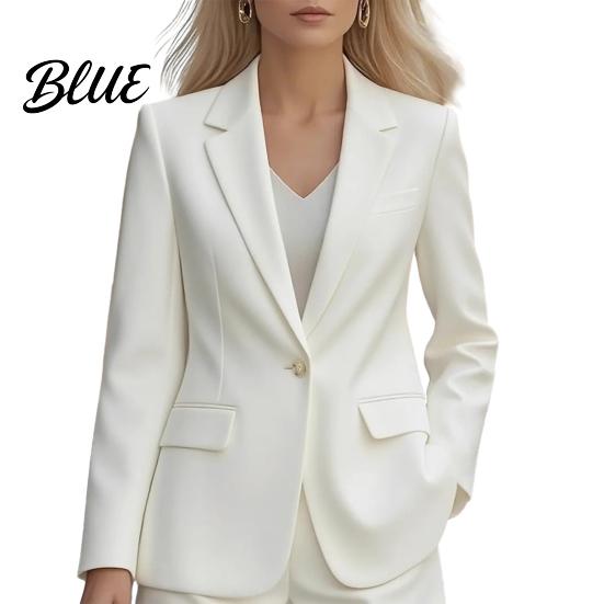 Mini Suit Coat Autumn Texture Lapel Long Sleeve Single Button Draped Anti-wrinkle Jacket with Flap Pockets Solid Color Business Outerwear High