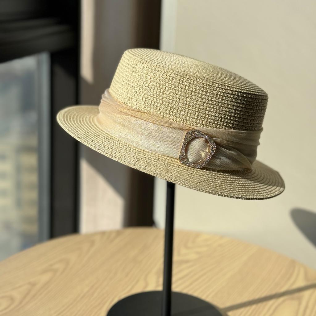 Women New Summer Straw Hat Retro Top Hat Women's Sunshade Beach Hat Jazz Hat