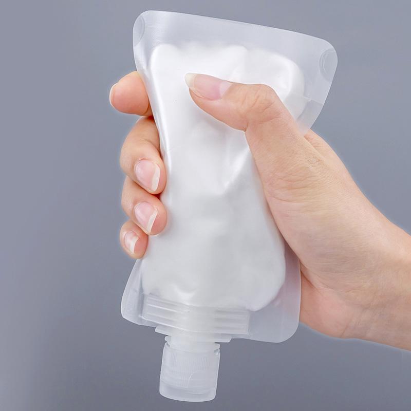 5pcs Plastic Portable Flip Cap Packing Bag Transparent Storage Bag Fluid Makeup Travel 30/50/100ml