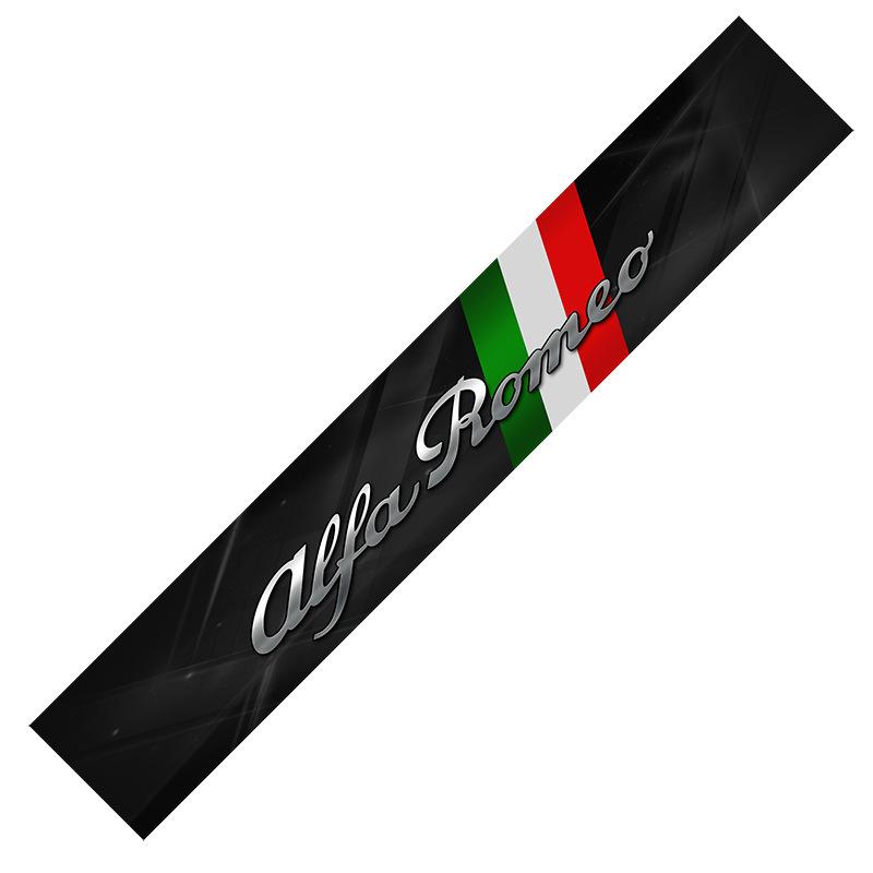 ZOPJT1 Carbon Fibre Color Car Windshield Sticker Decal for Alfa Romeo Logo Stelvio Brera Giulia 166 156 159 147 155 Mito GT Giulietta