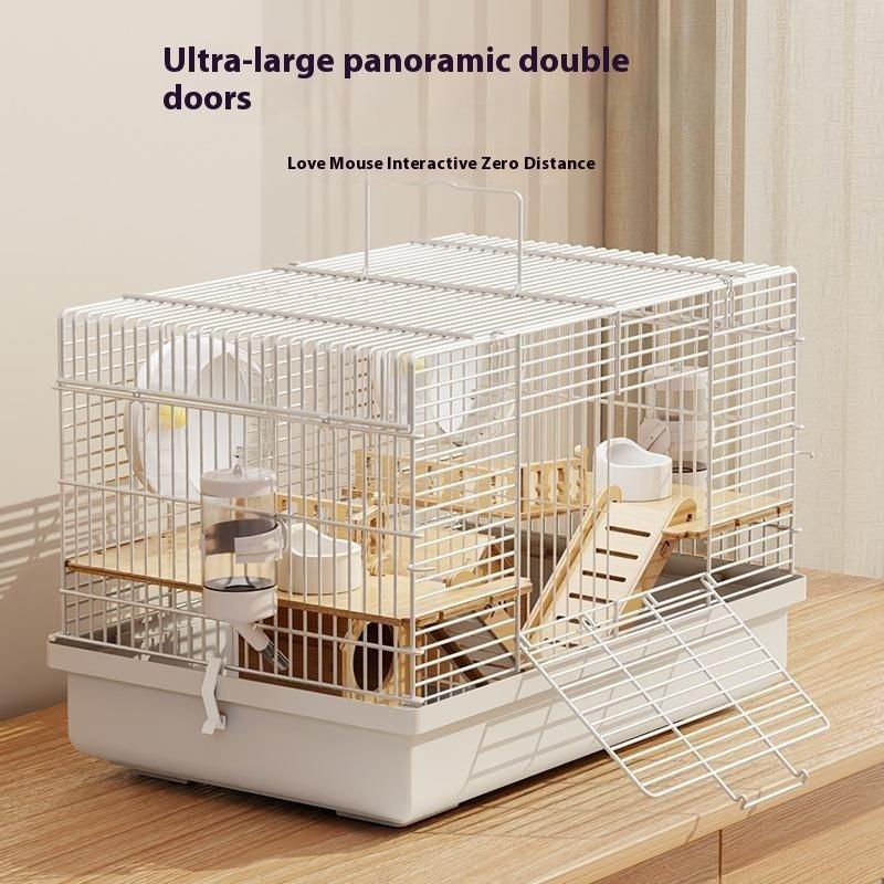 Hamster Split Cage Deluxe Dual Room Breeding Enclosure For Two Small Pets With Separate Spaces 47 Base Habitat House