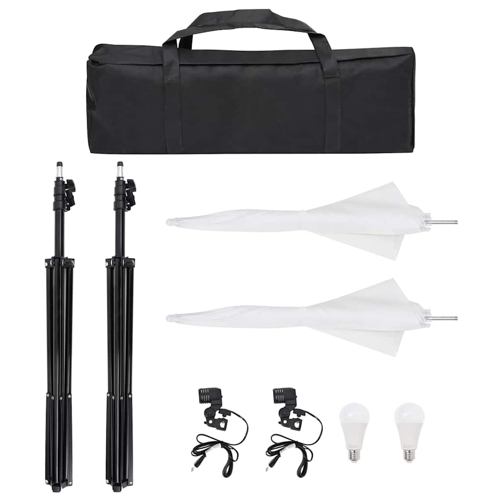 Vidaxl Photographic Studio Set With Lamps And Background
