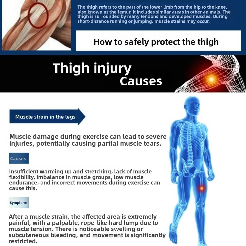 Compression Leg Guards Adjustable Upper Leg Sleeves Hamstring Support Thigh Support  Warmers