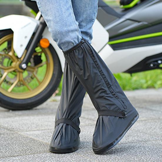 1 Pair Rainproof Boot Covers PVC Fabric Anti-Slip Design Waterproof