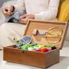 High-End Retro Wooden Sewing Kit: Multifunctional Storage Box for Home or Wedding Dowry