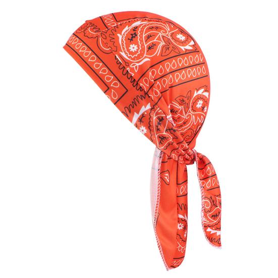 Cappello da Pirata in Tessuto Traspirante con Stampa di Anacardi Poliestere Spandex 1 Pezzo