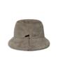 Bajal Va Long Label Fur Bucket Hat Beige