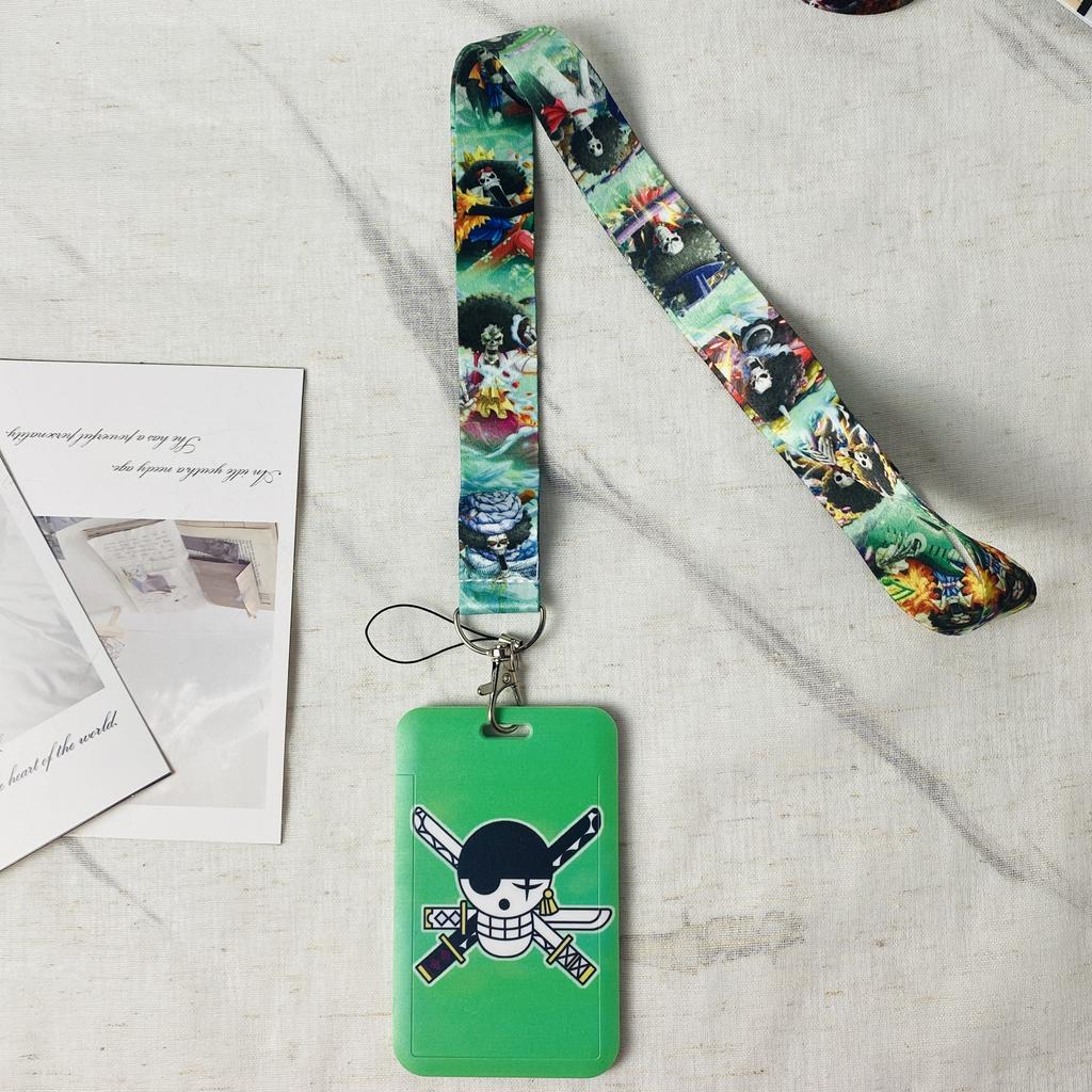 Porta badge portachiavi cartoni animati anime Laccetto da collo per tesserino Portacarte di credito anime Portachiavi Cinghie