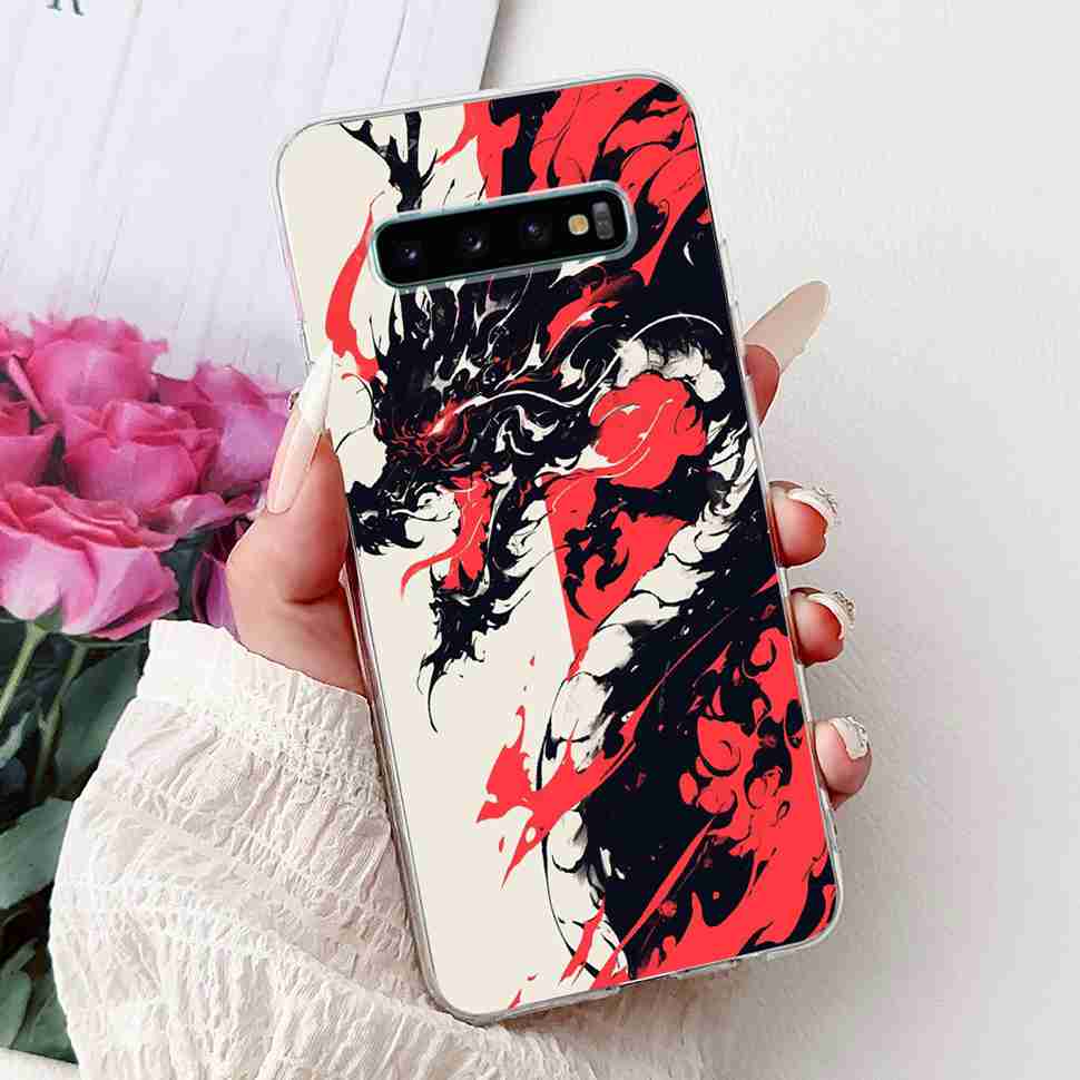 For Samsung Galaxy S10+ Case Fashion Design Soft Silicone TPU Back Cover For Samsung s10+ S10 Plus Butterfly Rose Phone Shell