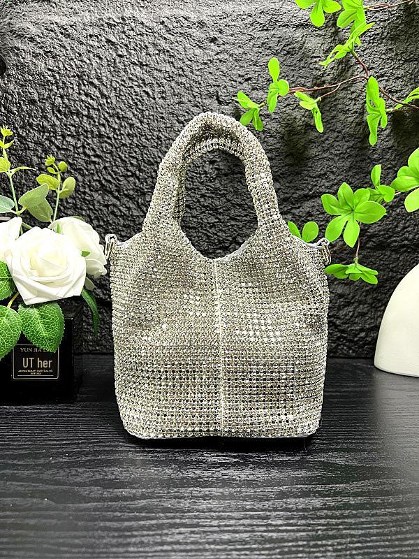 Cross-Border Rhinestone-Full Women's Evening Handbag: Shiny Diamond Inlaid Chain Shoulder/Crossbody Bag