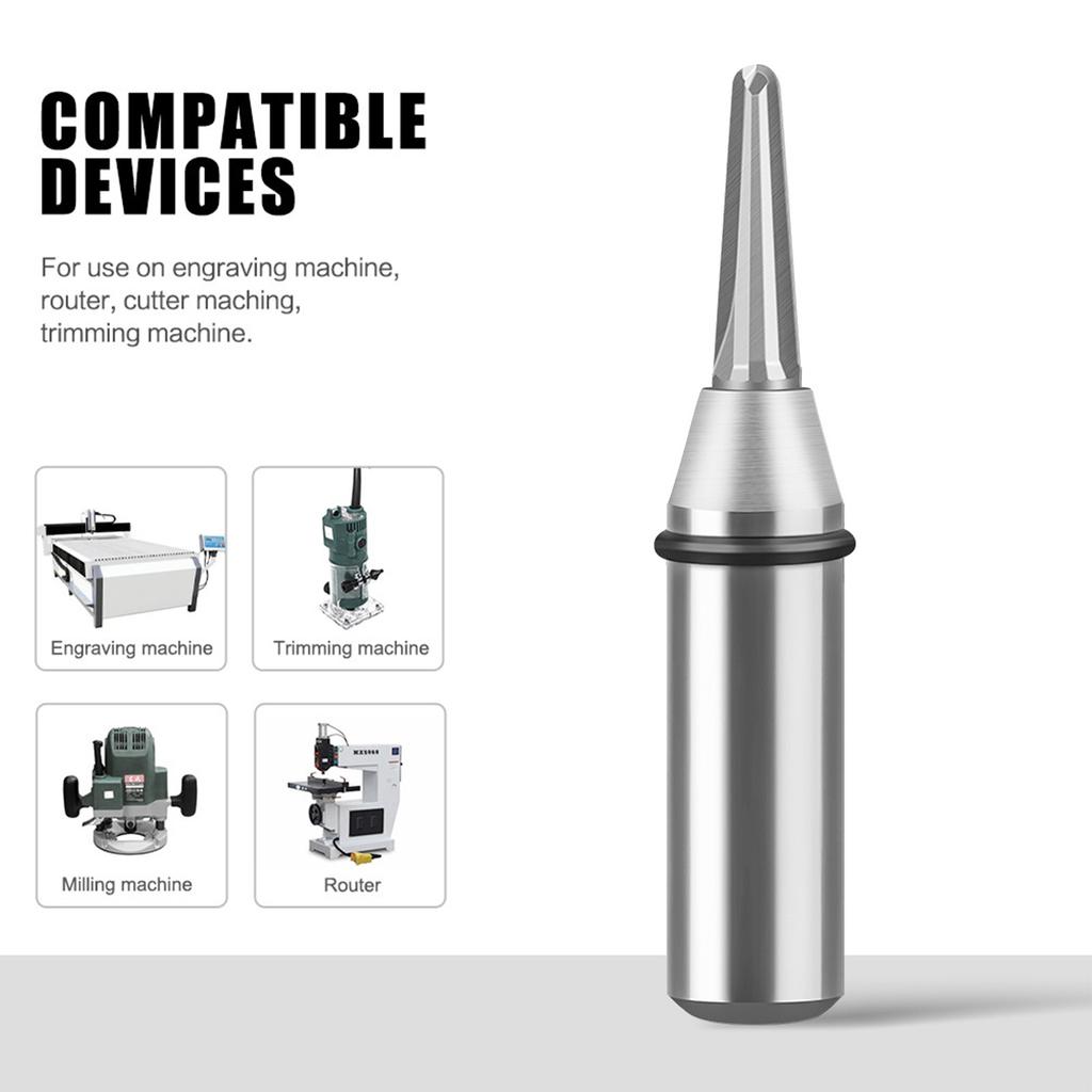 Professional Tapered Round Bottom Carbides Router Bit 1/2Inch Shank For Efficient Debris Frees Grooving And Milling