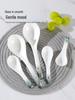 Set of 10 Ceramic Spoons: Perfect for Home Use, Serving Soup, Dining, and Restaurants; Long-Handled and Child-Friendly. Ideal Yan Yu Yao Tableware.