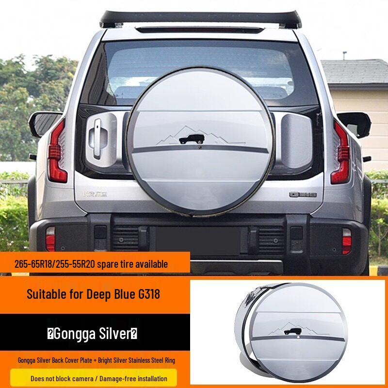 Deep Blue G318 Spare Tire Cover with Light - Full Coverage Tailgate Protection & Off-road Decoration
