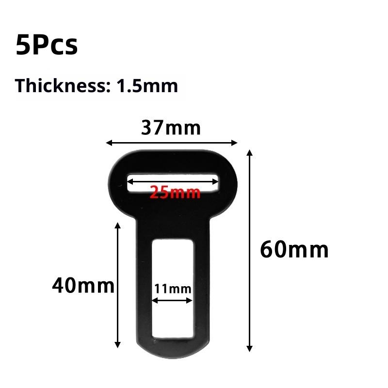 5Pcs Thick Pet Seat Belt Adapters Seat Belt Clip Seatbelt Lock Buckle Plug Car Metal Clips For Pet Leashes Car Accessories