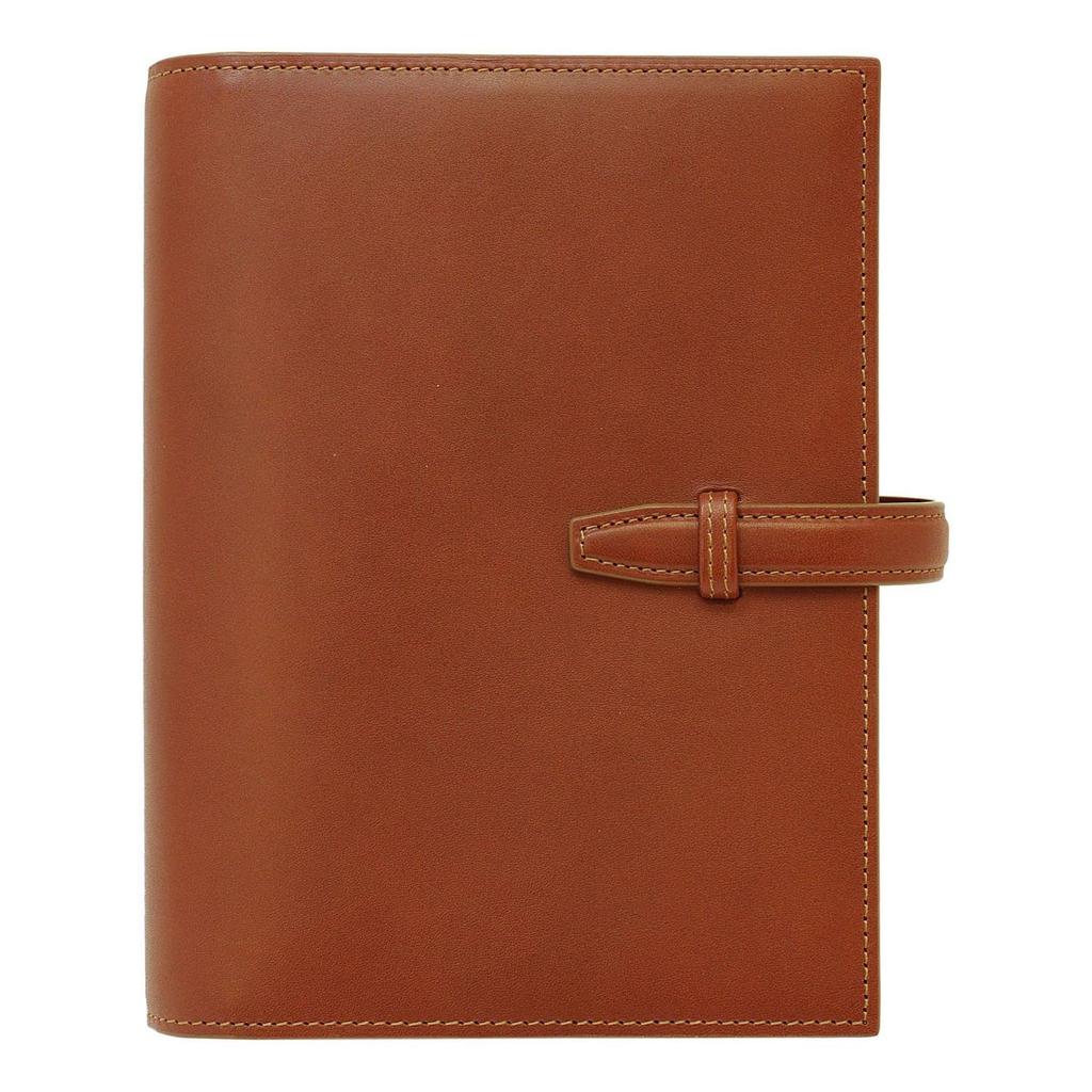 Franklin Planner Compact System Organizer with TATSUNO Natural Leather Binder, 20mm, with Belt, Brown, 64740