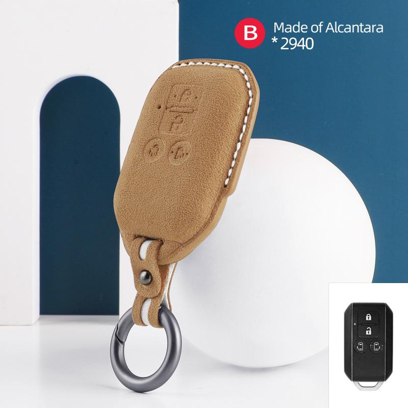Pro Suzuki Spacia MK53S Jimny Sierra Swift Wagon 4tlačítkový obal na klíč od auta Alcantara Semišová klíčenka Ochranný kryt Příslušenství
