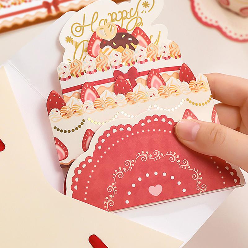 3D Pop-Up Happy Birthday Greeting Card Birthday Cake Blessings Birthday Gifts For Women, Man, Wife, Husband, Boy, Girl