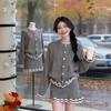 Korean Chic Knit Cardigan & Ruffle Skirt Set - Women's Winter Style