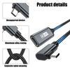 Flexible Right Angled Type C HDTV Female Cord 0.2M 30Hz Signal Transfer Braided Shielded Cable for Space Saving Setups