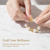 50Pcs Flat Round Metal Spacer Beads Baroque Wave Gold Plated 6 8 10Mm For Earring Necklace Bracelet Jewelry