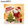 20pcs/Pac 33*33cm 2-Ply Disposable Party Napkin Christmas Pattern