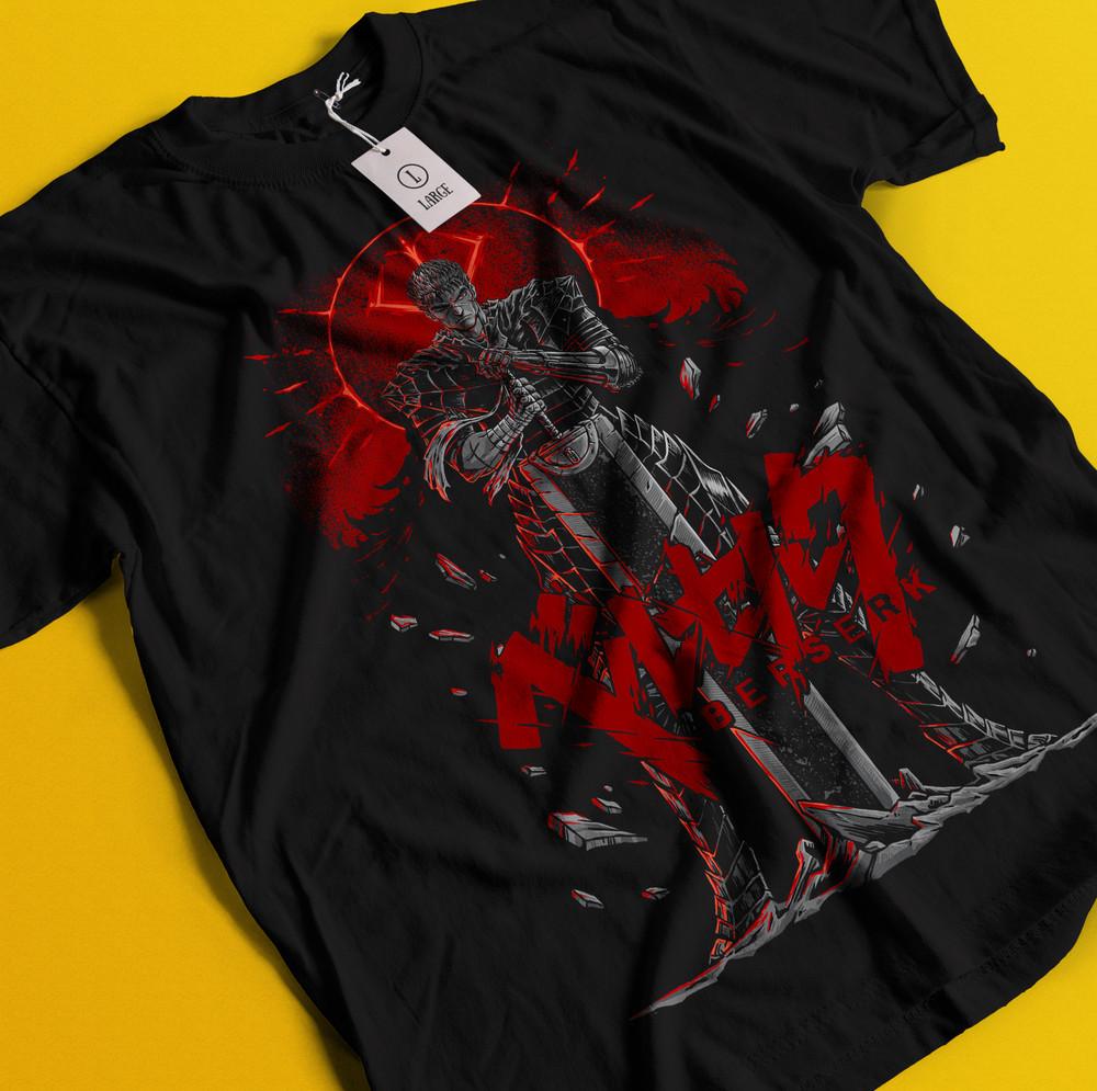 

Берсерк Футболка Гатс Футболка Гриффит Футболка Каска Футболка Воин Аниме Манга Фарнезе 3XL