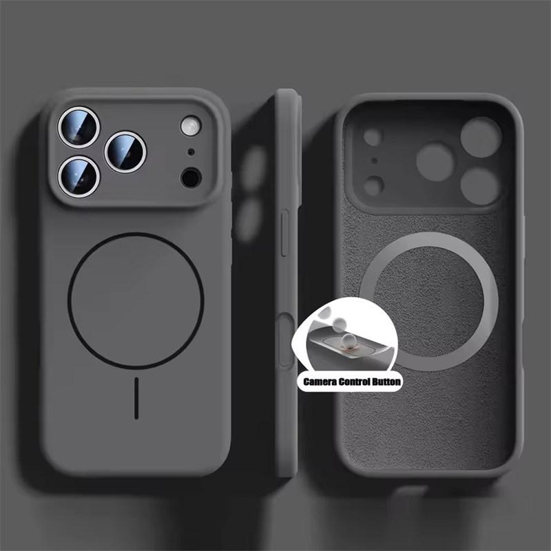 For iPhone 17 ProMax Liquid Skin Feel Magsafe Case For 13 14 15 16 Pro Max Plus 17Pro Air Magnetic Charging Comfort Touch Cover