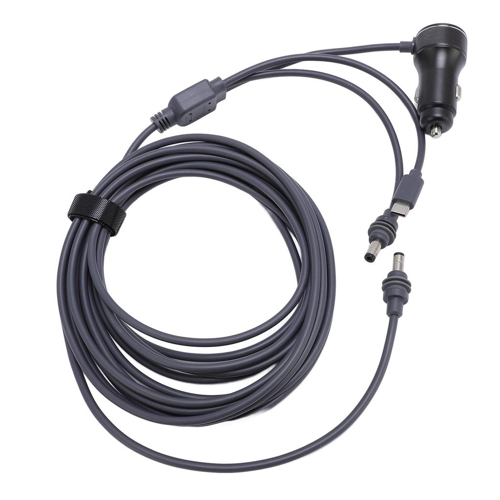 3 in 1 Power Cable USB C Car 18AWG 48W PD30W QC3.0 Power Supply Adapter 6.6ft Cable for Dish , Portable, Heatproof
