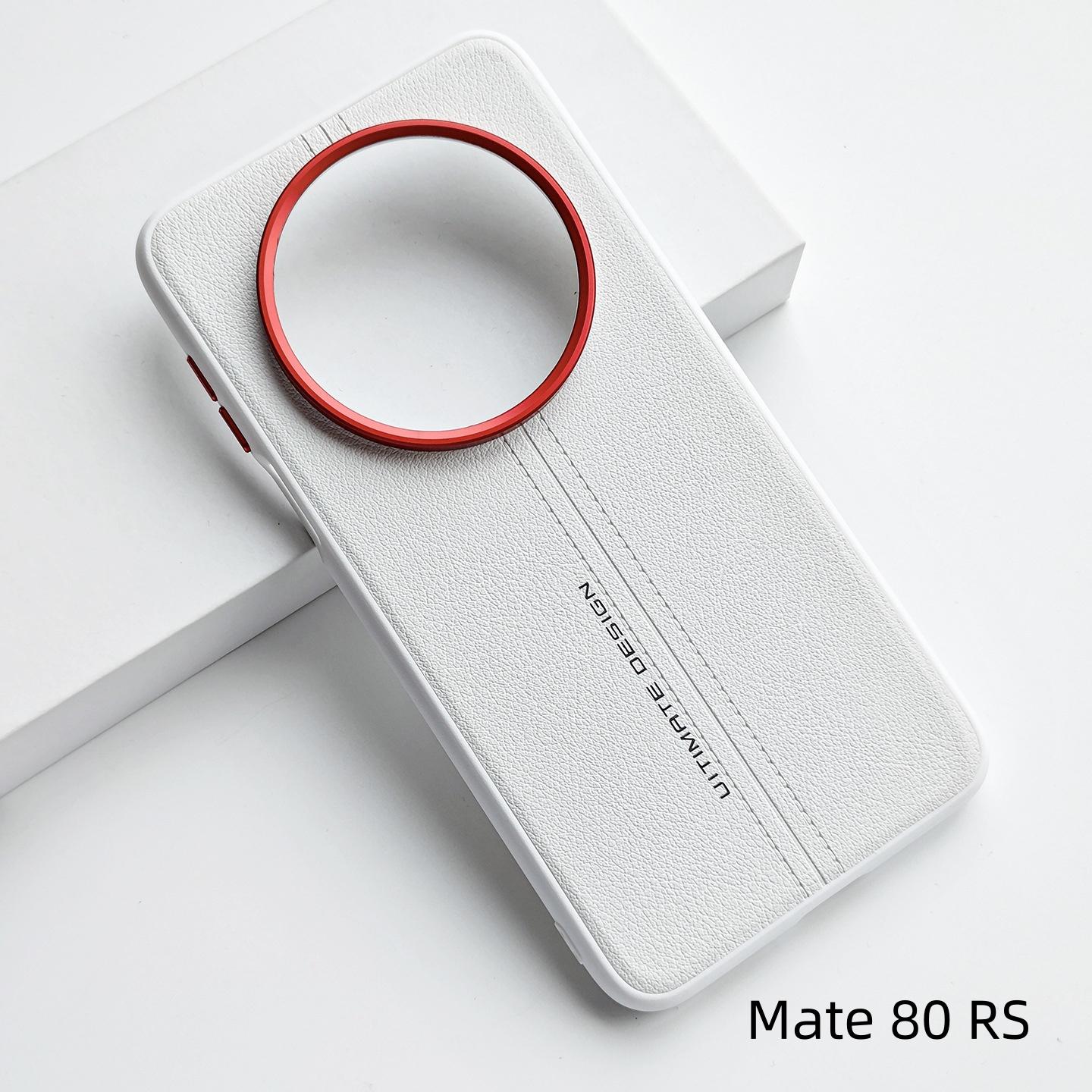 

For Huawei Mate 80 Pro Max RS Case Metal Alloy Camera Protection Independent Buttons Vegan Leather Case Cover Artificial leather
