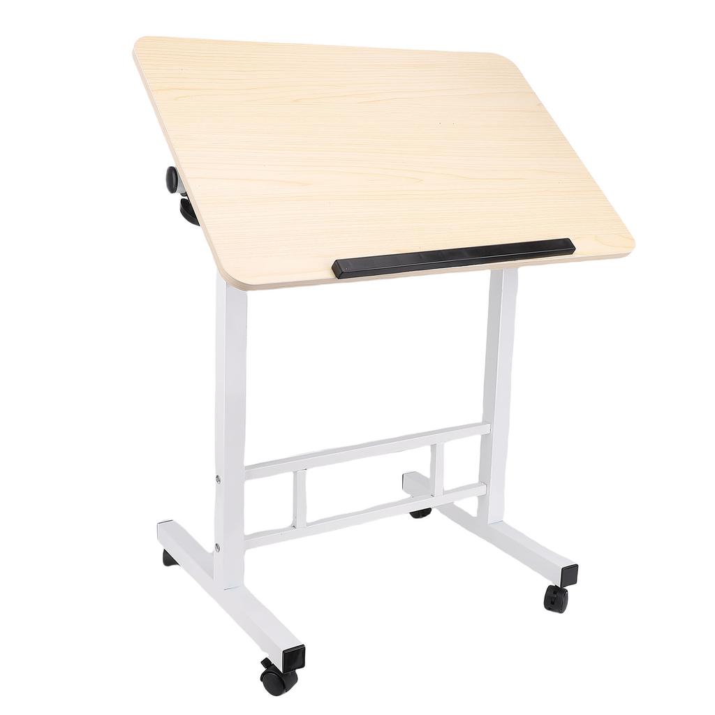 Mobilní stojací stůl s kolečky Nastavitelný výška Skládací Přenosný Pojízdný Stůl na notebook pro Domov K posteli