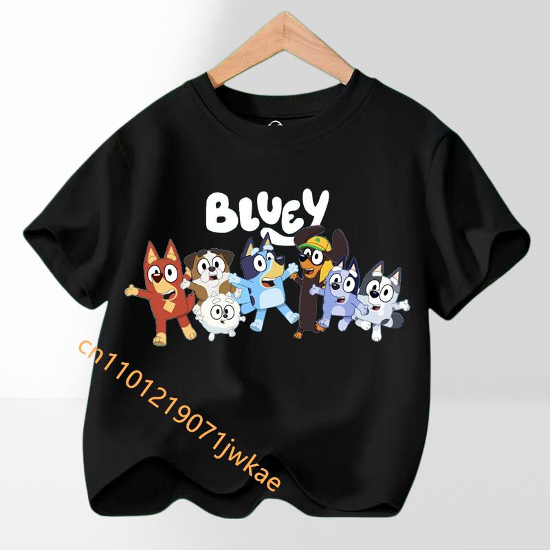 

Boys Girl Short Sleeve Tee Cute Outfits Gift T-Shirt Multi-color Bluey Kids Tees Clothes T Shirts Children Cartoons Casual Tops 160