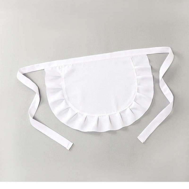 1Pcs Waitress Maid Cosplay Waist Apron Half Apron Costume Cooking Aprons For Kitchen