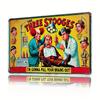 Sign 1996 The Three Stooges Tin Sign Vintage Iron Wall Art with Rusty Finish for Home Bar Man Cave Coffee Shop and G