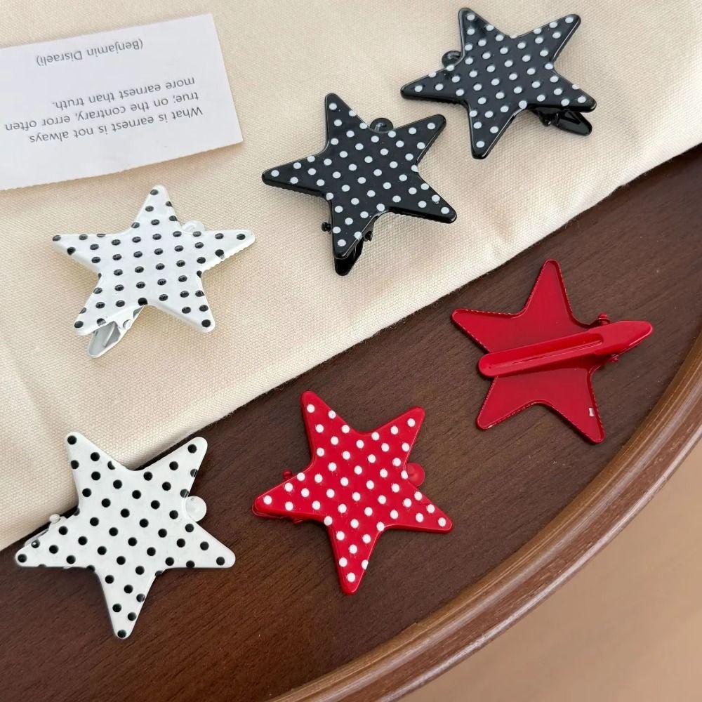 Lightweight Star Hair Clip Five-Pointed Star Hairpin  Street Style Fashion Outfit