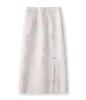 2026 New Chinese Style Embroidered Slit Midi Skirt for Women - Slimming, Hip-Hugging, Ideal for Spring and Autumn