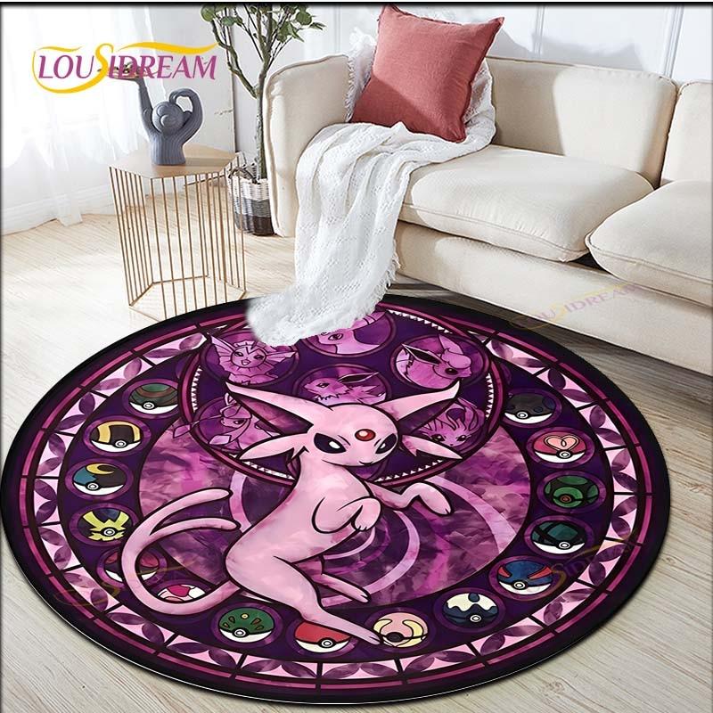 Çizgi Film Pokemon Pikachu Yuvarlak Halı Oturma Odası Halıları Alan Halısı Giriş Matı Yatak Odası Halı Paspası Çocuklar İçin Oturma Odası Halıları