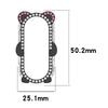 Diamond PC Protective Case Anti-Scratch Cute Bear Screen Protector Bling Hollow Decorative Watch Bumper for Xiaomi Band 9