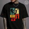 Retro Basketball Graphic Motorcycle Men's Cotton Casual Summer Comfortable Short Sleeve Tops