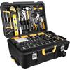 DEKOPRO 258 Piece Tool Kit with Rolling Tool Box Socket Wrench Hand Tool Set Mechanic Case Trolley Portable