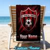 Custom Name Spartak Trnava Beach Towel Soft Microfiber Fabric Bath Towels for Swimming Travel Camping, Outdoor essentials Gifts